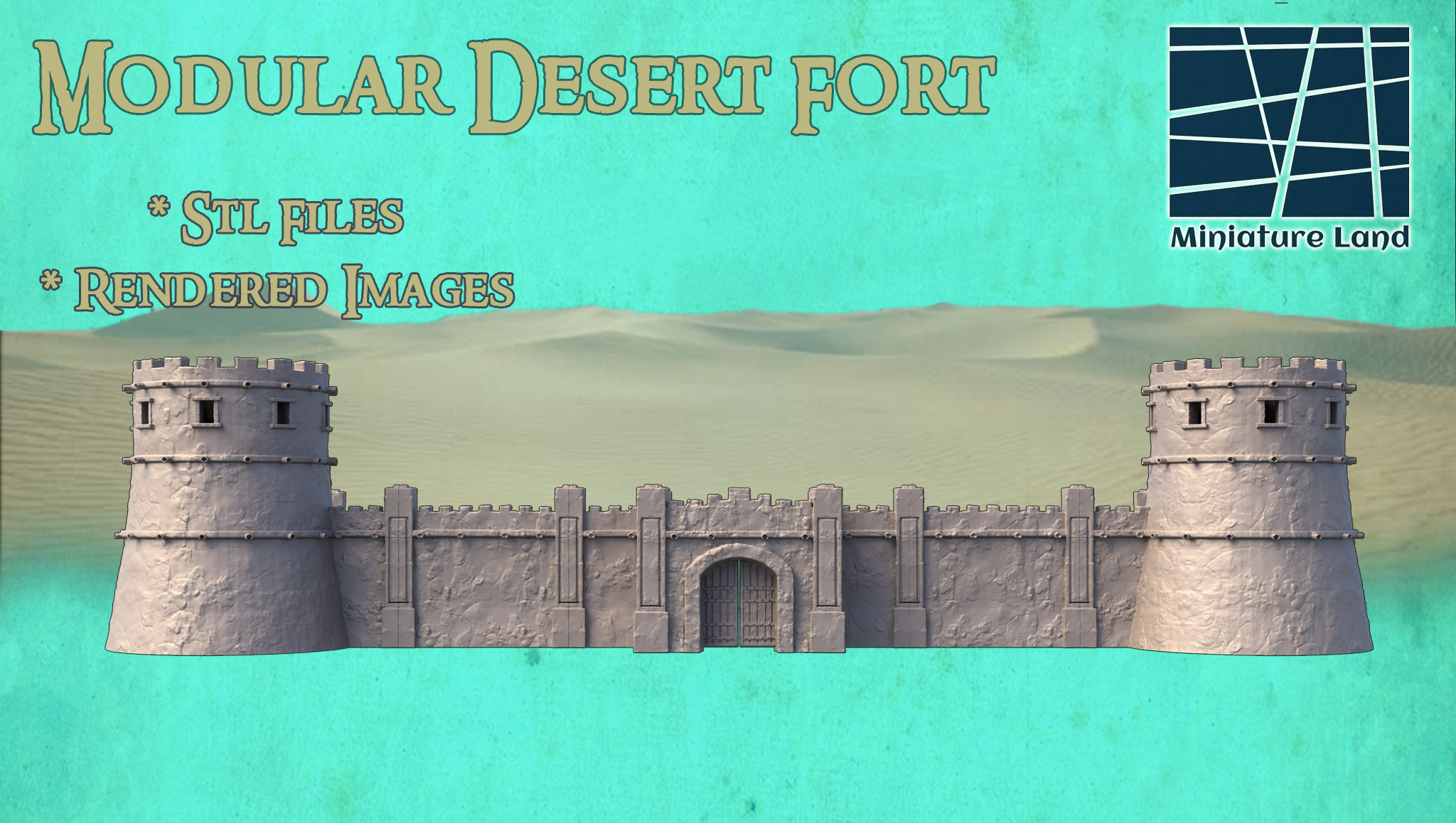Modular Desert Fort Kickstarter - Tabletop Terrain - 28 MM